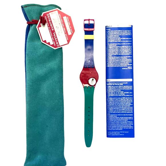 Vintage Swatch watch CRYSTAL SURPRISE GZ129 New old stock - Picture 3 of 4